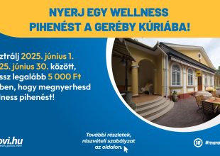 Nyerj egy 3 napos 2 éjszakás Wellness pihenést a Geréby Kúriába a bet.lovi.hu-val!