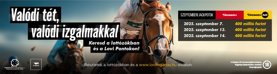 Kincsem+ Szeptemberi jackpotok