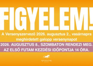 SZOMBATON GALOPP VERSENYNAP A KINCSEM PARKBAN!